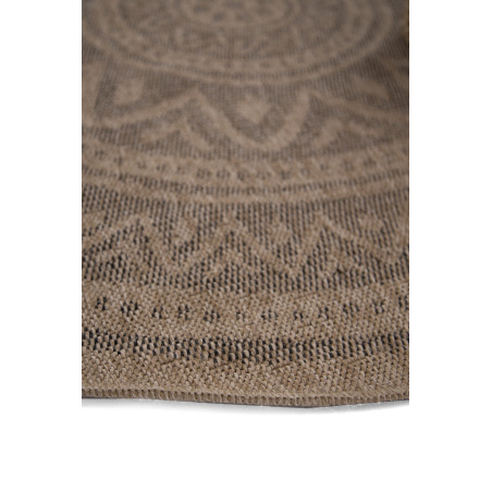 Χαλί Ψάθινο Στρόγγυλο Royal Carpet Avanos 8871 Black Δ160