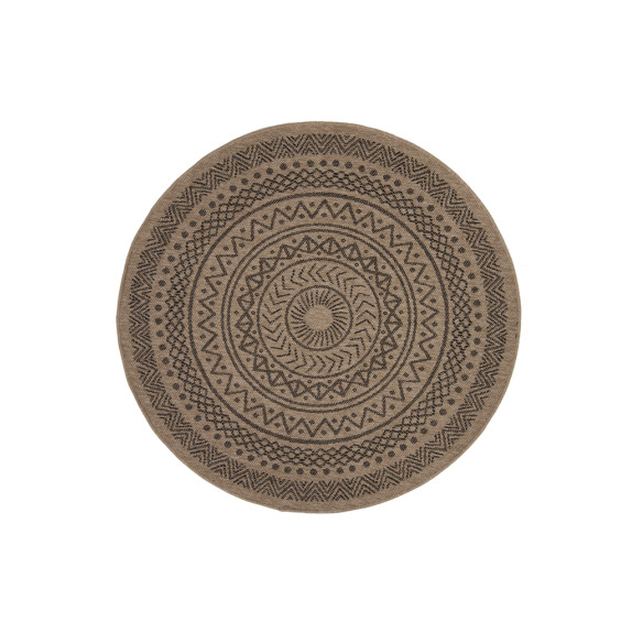 Χαλί Ψάθινο Στρόγγυλο Royal Carpet Avanos 8894 Black Δ200