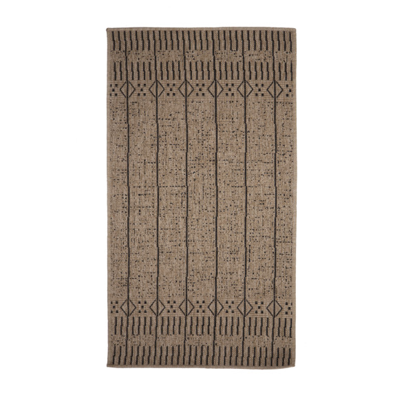 Χαλί Διάδρομος Ψάθινο Royal Carpet Avanos 9004 Black 80x150