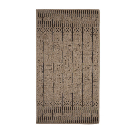 Χαλί Διάδρομος Ψάθινο Royal Carpet Avanos 9004 Black 80x150