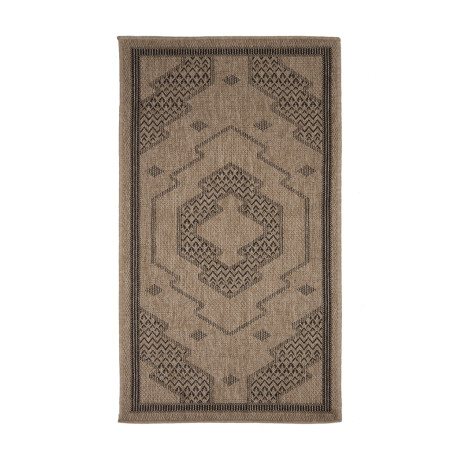 Χαλί Διάδρομος Ψάθινο Royal Carpet Avanos 9010 Black 80x150