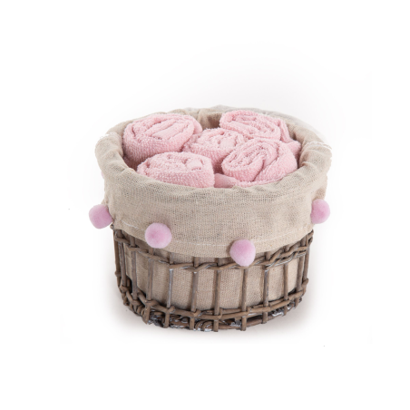Καλαθάκι Με Λαβέτες 5 Τεμαχίων Nef-Nef Please 30Χ30 1120-Pink