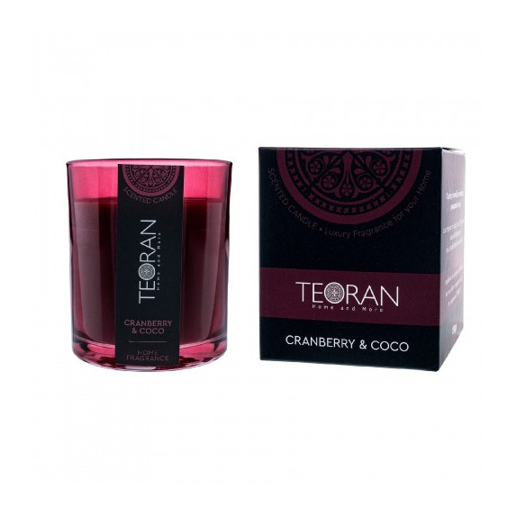 Αρωματικο κερί Teoran Cranberry Coco στρόγγυλο 130γρ -...
