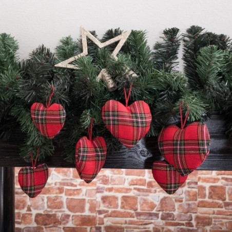  Σετ Χριστουγεννιάτικα Στολίδια 6 Τεμαχίων Teoran Heart Box 5010