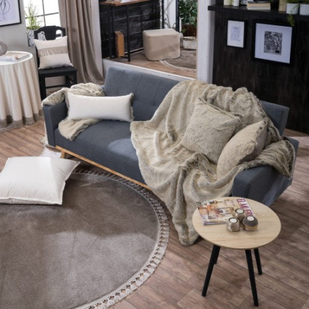 Ριχτάρι Πολυθρόνας Γούνινο Teoran Pelt 31 130x160