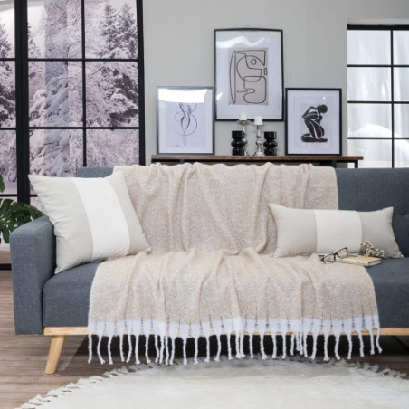 Ριχτάρι-Κουβέρτα Καναπέ Teoran Mohair 01 130x150