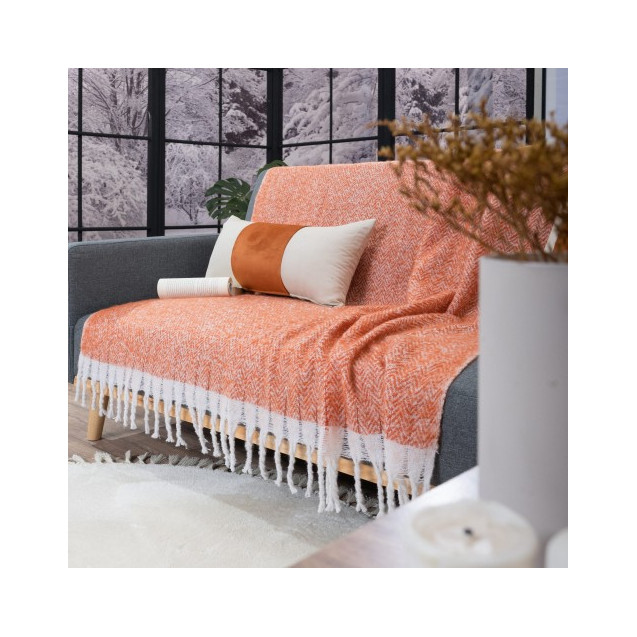 Ριχτάρι-Κουβέρτα Καναπέ Teoran Mohair 05 130x150