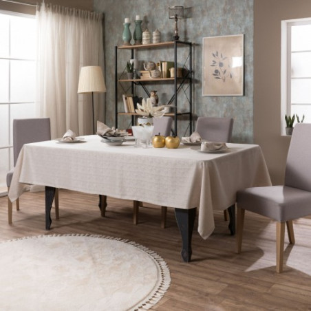 Σετ Τραπεζομάντηλο και 6 Πετσέτες Φαγητού Teoran Lyon 140x180