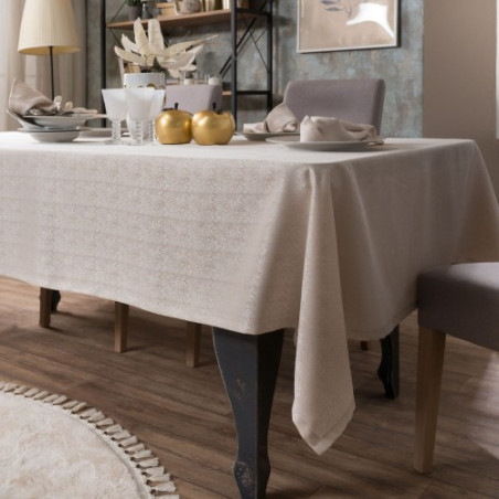 Σετ Τραπεζομάντηλο και 6 Πετσέτες Φαγητού Teoran Lyon 140x180