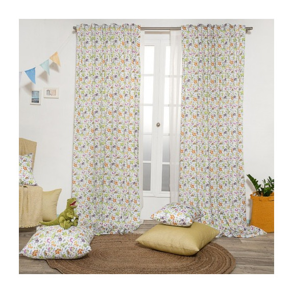 Κουρτίνα Teoran (Έτοιμη Ραμμένη) Dino - 140x260cm