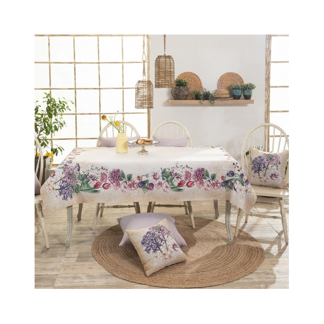 Τραπεζομάντηλο Teoran Rosado 140x180