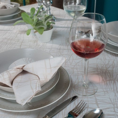 Τραπεζομάντηλο Teoran Dinan - 160x320cm + 12 πετσέτες