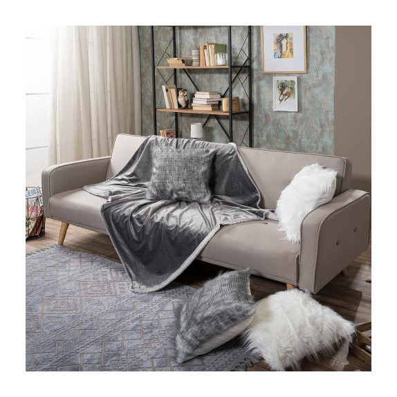 Ριχτάρι - Κουβέρτα Καναπέ Teoran Velour 11 130x160