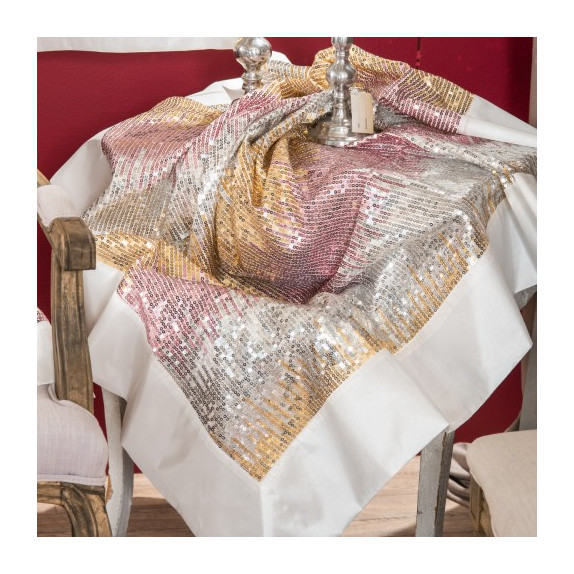 Τραπεζομάντηλο Teoran D1072-Άσπρο - 140x140cm