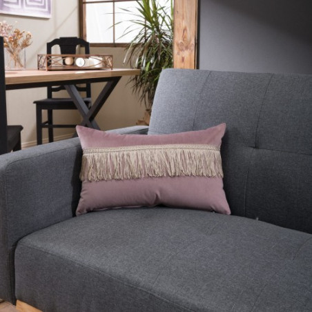 Μαξιλαροθήκη Διακόσμησης Teoran Velvet 12 Με Κρόσι - 45x45cm