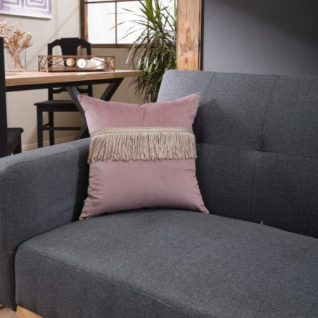 Μαξιλάρι Διακόσμησης Teoran Velvet 12 Με Κρόσι - 30x50cm με γέμιση