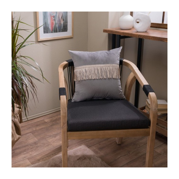 Μαξιλαροθήκη Διακόσμησης Teoran Velvet 11 Με Κρόσι - 30x50cm