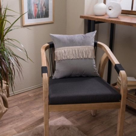 Μαξιλαροθήκη Διακόσμησης Teoran Velvet 11 Με Κρόσι - 30x50cm