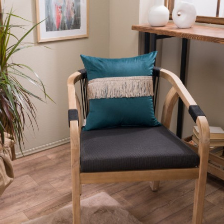 Μαξιλάρι Διακόσμησης Teoran Velvet 13 Με Κρόσι - 45x45cm με γέμιση