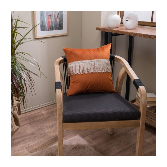 Μαξιλάρι Διακόσμησης Teoran Velvet 05 Με Κρόσι - 30x50cm...