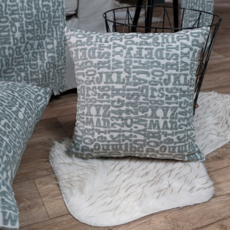 Μαξιλάρι Teoran Letters 04 - 65x65cm δαπέδου με γέμιση