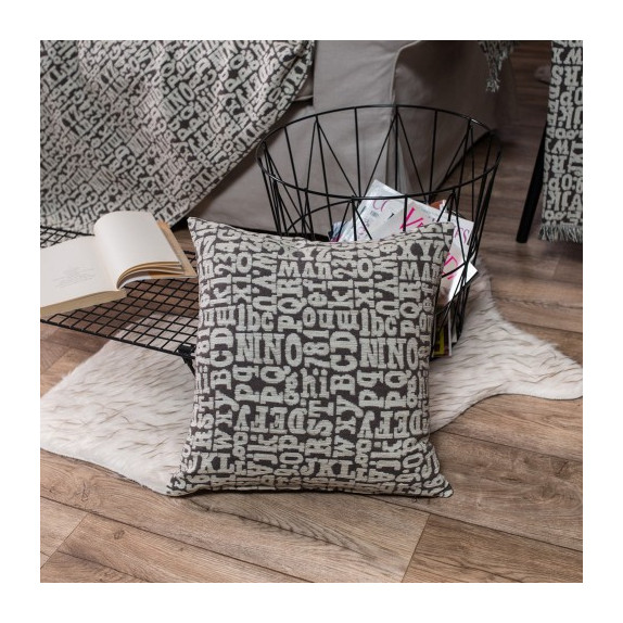 Μαξιλάρι Teoran Letters 03 - 65x65cm δαπέδου με γέμιση