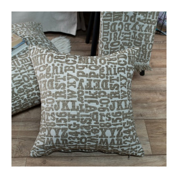Μαξιλαροθήκη Teoran Letters 02 - 45x45cm