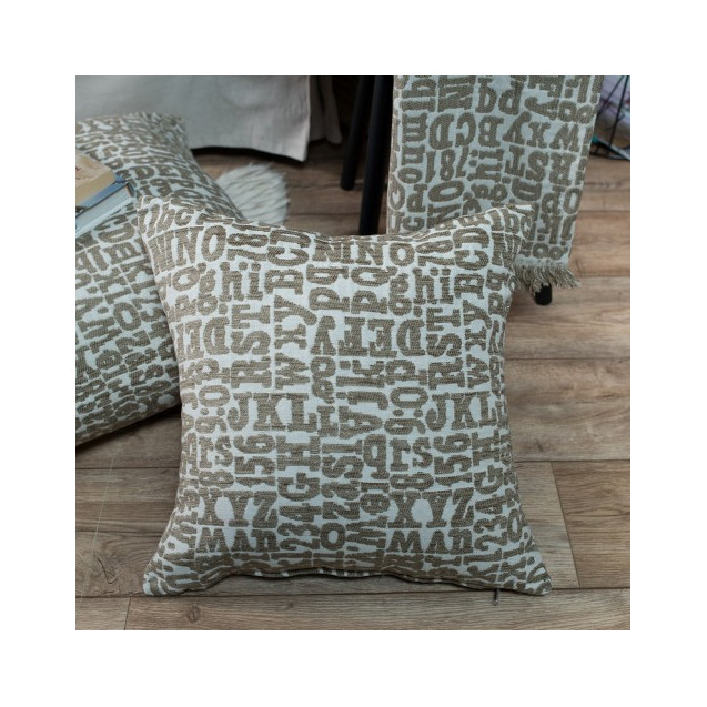 Μαξιλάρι Teoran Letters 02 - 45x45cm με γέμιση
