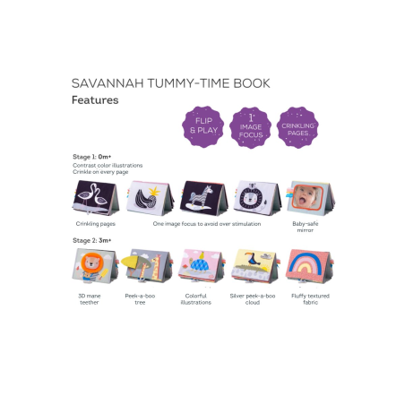 Παιχνίδι Ανάπτυξης Taf Toys Savanah Tummy -Time Book T-12705