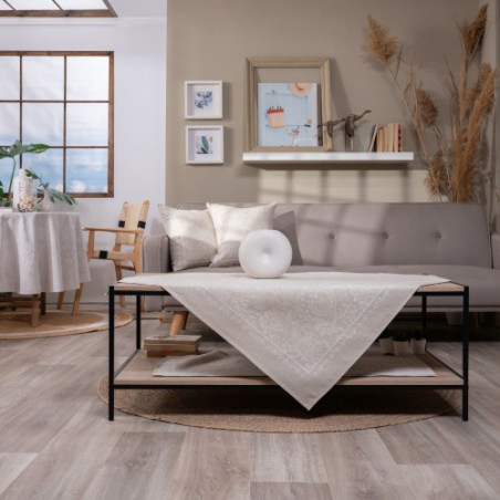 Καρέ &amp Τραβέρσα Teoran Peony 01 Σετ 2 τεμαχίων - 100x100cm &amp 40x100cm