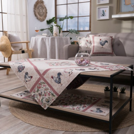 Καρέ &amp Τραβέρσα Teoran Rooster Σετ 2 τεμαχίων - 100x100cm &amp 40x100cm