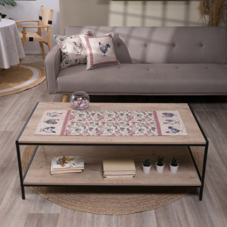 Καρέ &amp Τραβέρσα Teoran Rooster Σετ 2 τεμαχίων - 100x100cm &amp 40x100cm