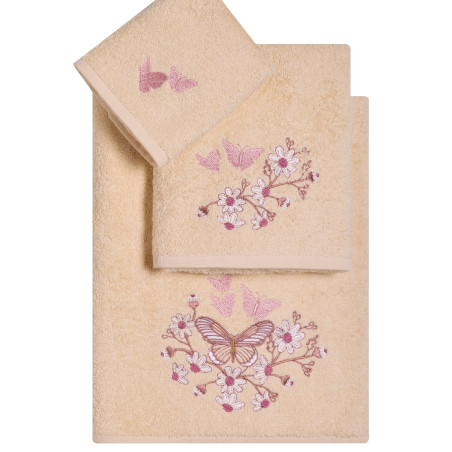 Σετ Πετσέτες 3 Τεμαχίων Kentia Rogelia 70x140,50x90,30x50