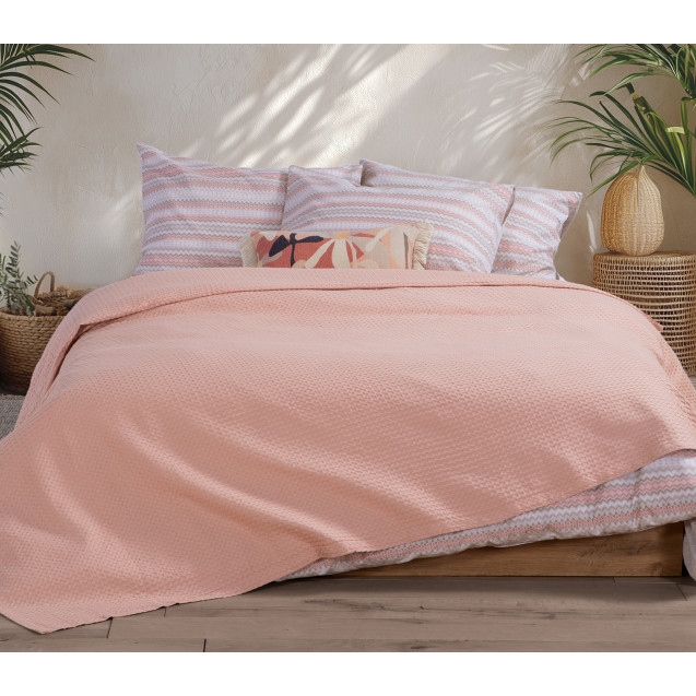 Κουβέρτα Πικέ Μονή Nef-Nef New Golf Rose 160x240