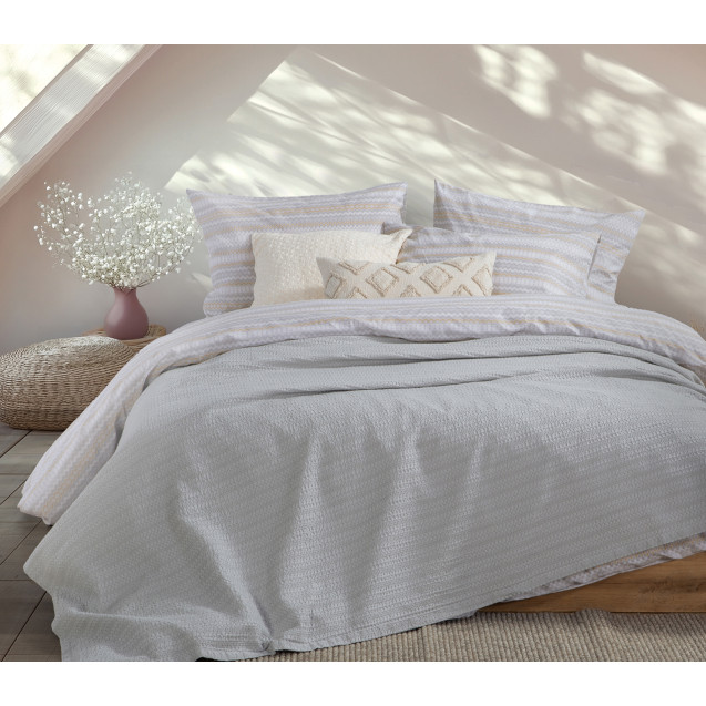 Κουβέρτα Πικέ Μονή Nef-Nef Cool L.Grey 160x240