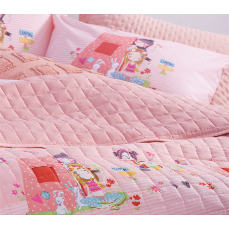 Παιδικό Κουβερλί Μονό Nef-Nef Camping Coral 180x240