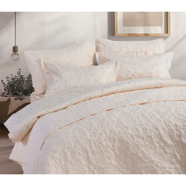 Κουβερλί Υπέρδιπλο Nef-Nef Zinovia Vanilla 230x240