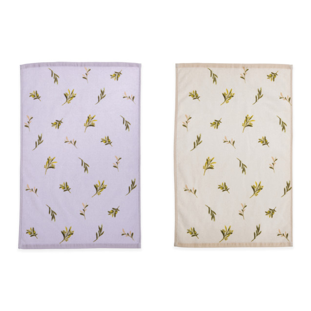 Ποτηρόπανο Βελουτέ Nef-Nef Olive Ecru 40x60