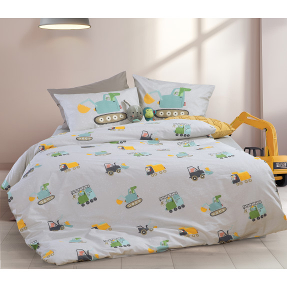 Σετ Παιδικά Σεντόνια Μονά 3 Τεμαχίων Nef-Nef Fun At Work...