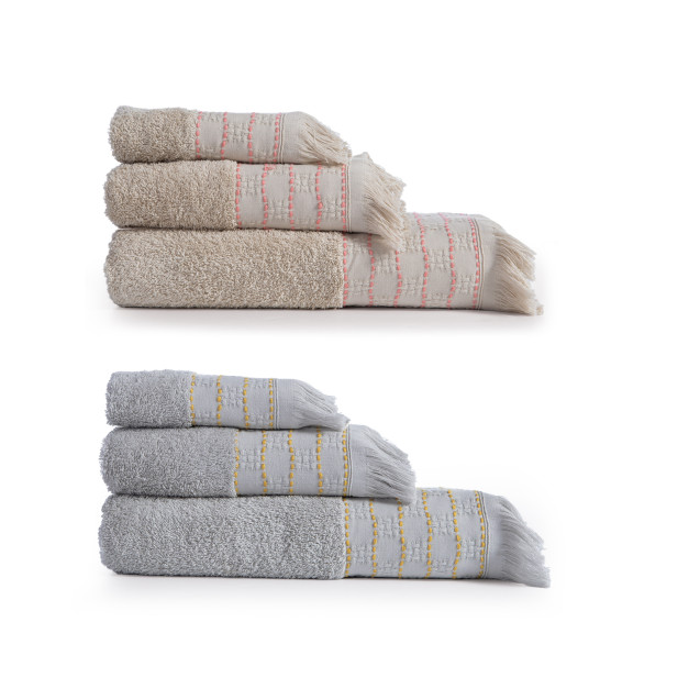 Σετ Πετσέτες 3 Τεμαχίων Nef-Nef Quantro Beige...