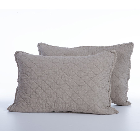 Σετ Μαξιλαροθήκες Διακόσμησης 2 Τεμαχίων Nef-Nef Brunno Silver 52x72