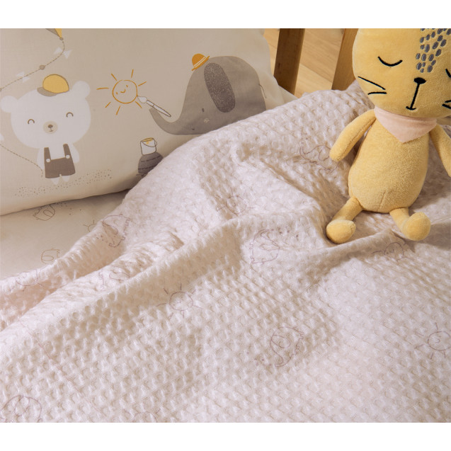 Βρεφική Κουβέρτα Πικέ Αγκαλιάς Nef-Nef Happy...