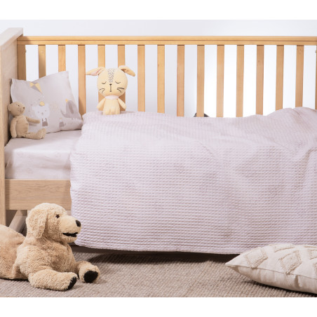 Κουβέρτα Κούνιας Nef-Nef Happy Days Greige 110x150