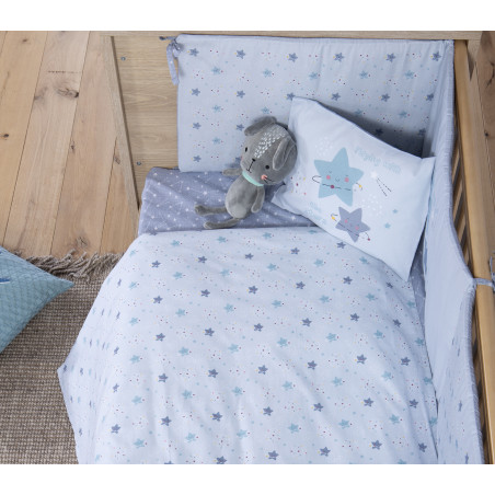 Σετ Σεντόνια Κούνιας 3 Τεμαχίων Nef-Nef Explore The Universe L.Blue 120x170