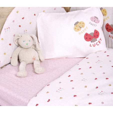 Σετ Σεντόνια Κούνιας 3 Τεμαχίων Nef-Nef Lady Bug Ecru 120x170