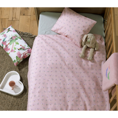 Σετ Σεντόνια Κούνιας 3 Τεμαχίων Nef-Nef Wings Of Joy Pink 120x170