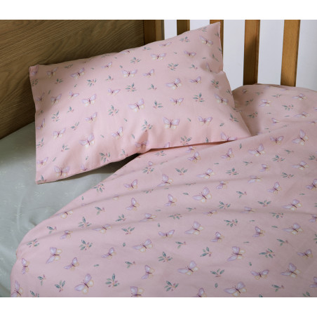 Σετ Σεντόνια Κούνιας 3 Τεμαχίων Nef-Nef Wings Of Joy Pink 120x170