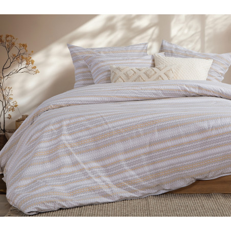 Σετ Σεντόνια King Size με Λάστιχο 4 Τεμαχίων Nef-Nef Quantro Grey 180x200+35