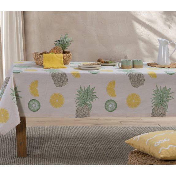 Τραπεζομάντηλο Αλέκιαστο Nef-Nef Coctail Cream 140x240