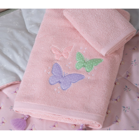 Σετ Βρεφικές Πετσέτες 2 Τεμαχίων Nef-Nef Wings Of Joy Pink 30x50,70x140